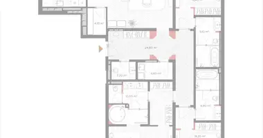 3 room apartment in Moscow, Russia