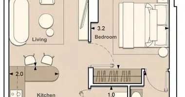1 bedroom apartment in Dubai, United Arab Emirates