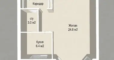 Mieszkanie 1 pokój w Mińsk, Białoruś