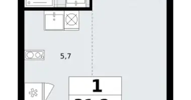 Apartamento 1 habitación en Kommunarka, Rusia