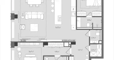 Appartement 2 chambres dans Moscou, Russie