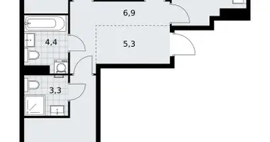 3 room apartment in Kommunarka, Russia
