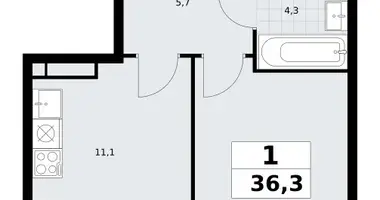 Apartamento 1 habitación en Vnukovo, Rusia