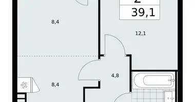 Appartement 2 chambres dans Kommunarka, Russie