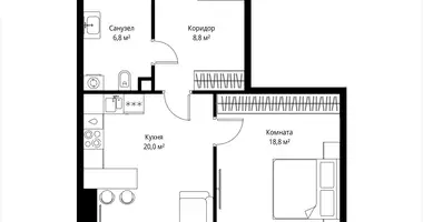 1 room apartment in Moscow, Russia
