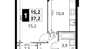 Appartement 1 chambre dans Khimki, Russie