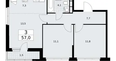 Appartement 3 chambres dans Vnoukovo, Russie