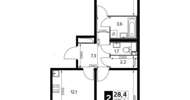 Appartement 2 chambres dans Leninsky District, Russie