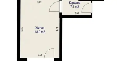 Apartamento 1 habitación en Minsk, Belarús
