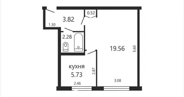 Wohnung 1 zimmer in Minsk, Belarus