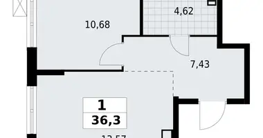 1 room apartment in Lagolovskoe selskoe poselenie, Russia