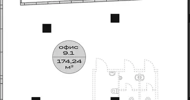 Oficina 174 m² en Moscú, Rusia