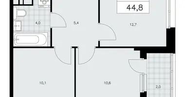 Mieszkanie 2 pokoi w Kommunarka, Rosja