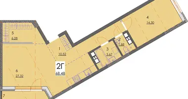 2 room apartment in Minsk, Belarus