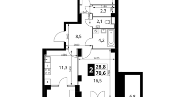 Квартира 2 комнаты в Ленинский городской округ, Россия