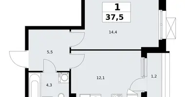 Appartement 1 chambre dans Kommunarka, Russie