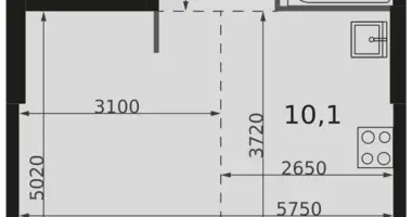 Mieszkanie 1 pokój w Moskwa, Rosja