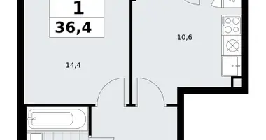 Wohnung 1 zimmer in Troizk, Russland