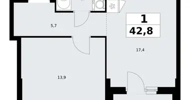 Wohnung 1 zimmer in Troizk, Russland