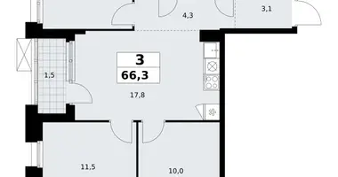 Appartement 3 chambres dans Kommunarka, Russie