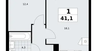 Appartement 1 chambre dans Kommunarka, Russie
