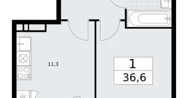 Apartamento 1 habitación en Vnukovo, Rusia