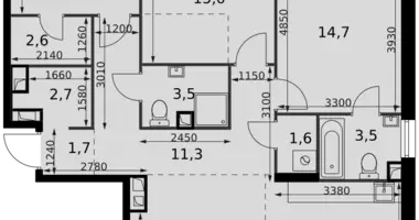 4 room apartment in Moscow, Russia