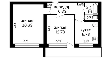 Mieszkanie 2 pokoi w Mińsk, Białoruś