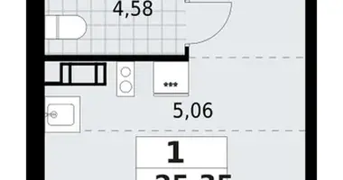 Apartamento 1 habitación en Lagolovskoe selskoe poselenie, Rusia