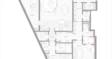 Apartamento 3 habitaciones en Moscú, Rusia