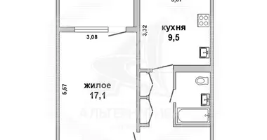 Apartamento 1 habitación en Muchaviecki sielski Saviet, Belarús