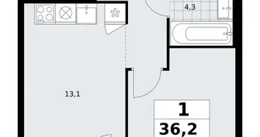 Appartement 1 chambre dans Troïtsk, Russie