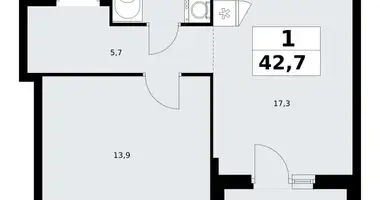 Wohnung 1 zimmer in Troizk, Russland