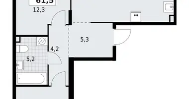 Mieszkanie 2 pokoi w Krasnoye Selo, Rosja
