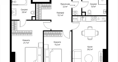 Квартира 2 комнаты в Москва, Россия