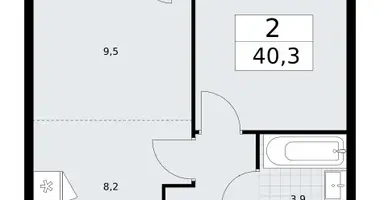 Apartamento 2 habitaciones en Vnukovo, Rusia