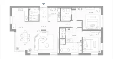 Appartement 2 chambres dans Moscou, Russie