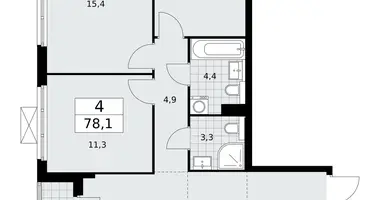 Квартира 4 комнаты в район Коммунарка, Россия