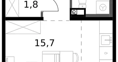 Kawalerka 1 pokój w Leninsky District, Rosja