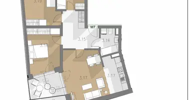 Квартира 3 комнаты в Краков, Польша