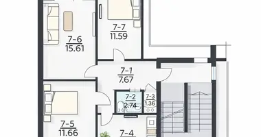 Appartement 3 chambres dans Neveronys, Lituanie
