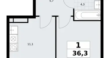 Appartement 1 chambre dans Vnoukovo, Russie