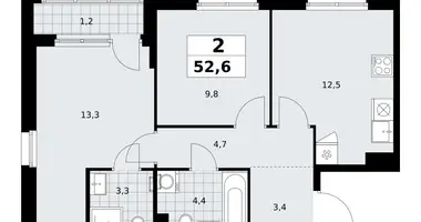 Квартира 2 комнаты в район Коммунарка, Россия