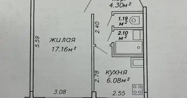 1 room apartment in Minsk, Belarus