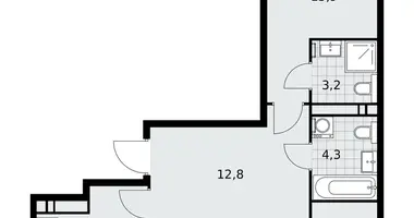 Apartamento 3 habitaciones en Kommunarka, Rusia