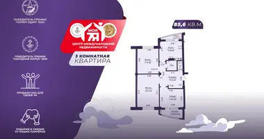 Mieszkanie 3 pokoi w Mińsk, Białoruś