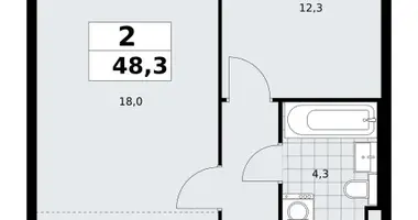 Квартира 2 комнаты в район Коммунарка, Россия