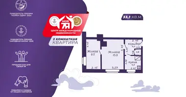 Wohnung 2 zimmer in Starobin, Belarus