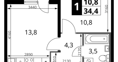Apartamento 1 habitación en Leninsky District, Rusia