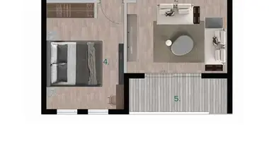 Wohnung 2 zimmer in Bjelisi, Montenegro